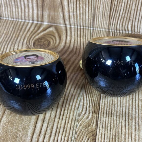 Elvis Presley The Bradford Exchange 1999 Porcelain Ornaments Set Of 4 - Picture 9 of 11